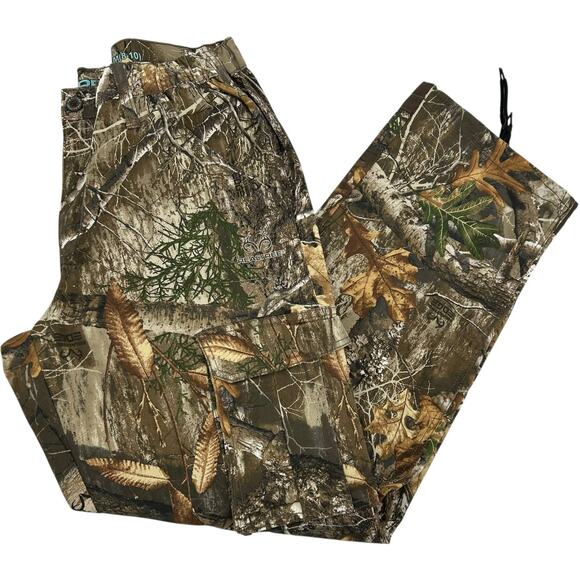 Women's Camo Camouflage Realtree Edge Outdoor Hunting Cargo Pants Sz M (8-10) - Picture 1 of 10